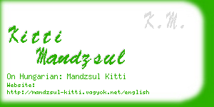 kitti mandzsul business card